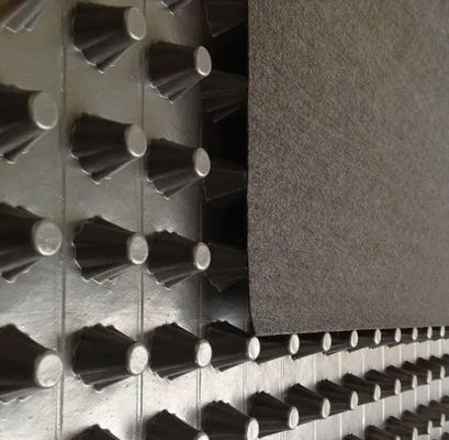 गुणवत्ता  Black HIPS Dimple Plastic Drainage Board ISO9001 Certificated कारखाना